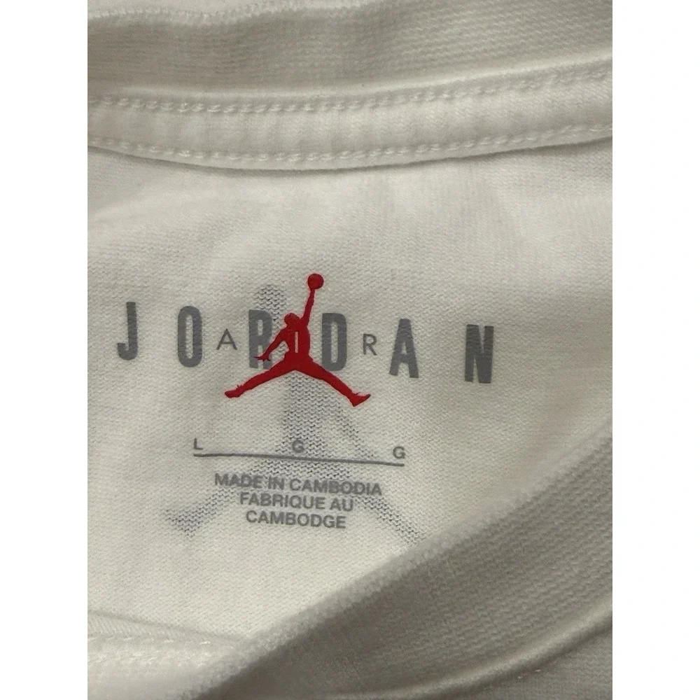 Jordan Jamming Tee White HJ2929-100 Mens L Pre-Owned